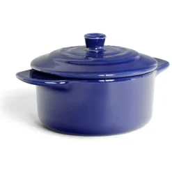 Online Gifi Mini cocotte individuelle en céramique avec couvercle - bleu ou noir
