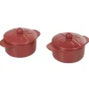 Clearance Gifi Minis cocottes rouges mat avec couvercle x2