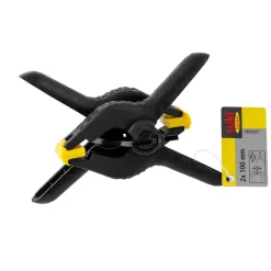 Gifi Outils Bricolage^Mini serre joint Suki 100 mm noir et jaune x2