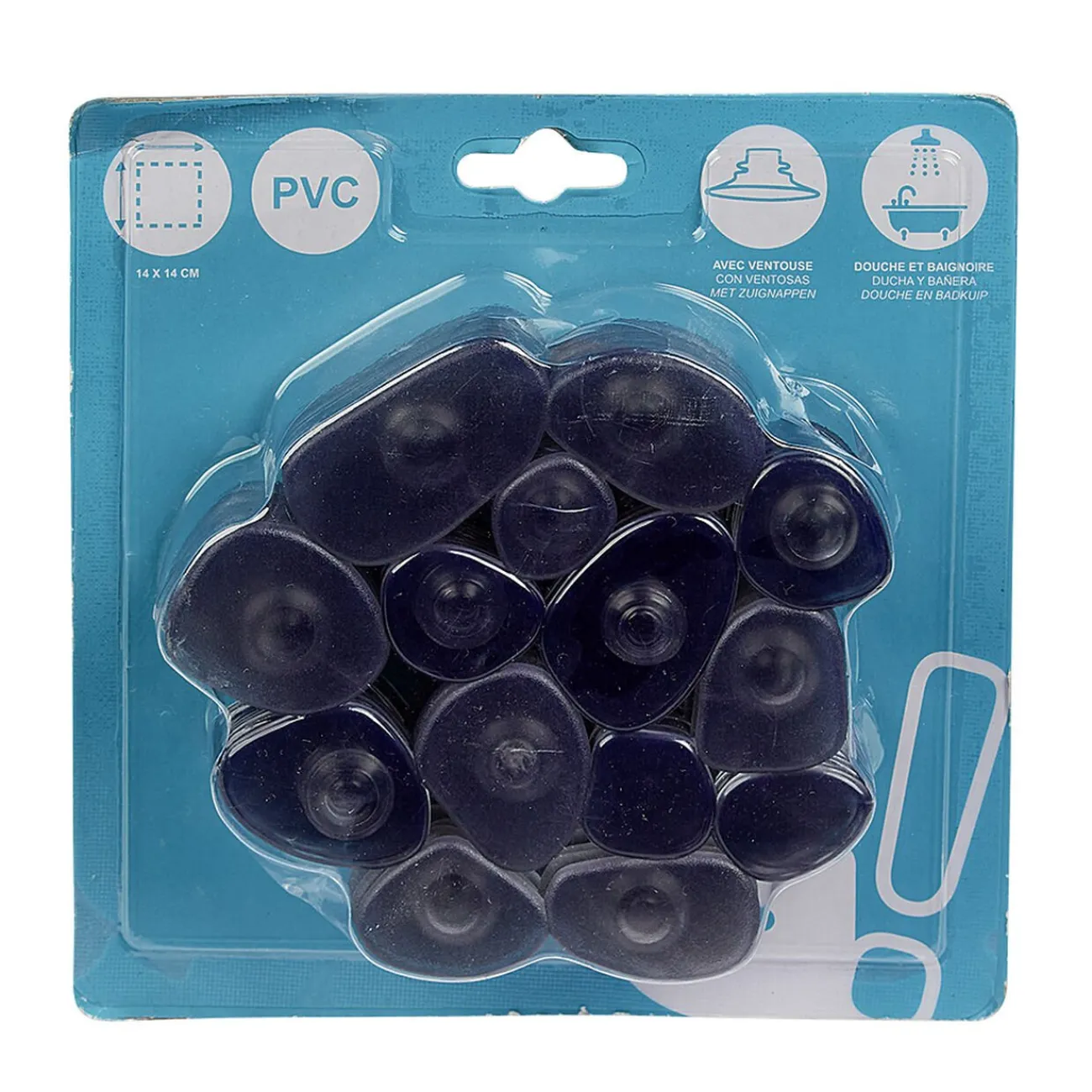 Gifi Equipement Douche^Mini tapis de douche antidérapant forme galet gris x6