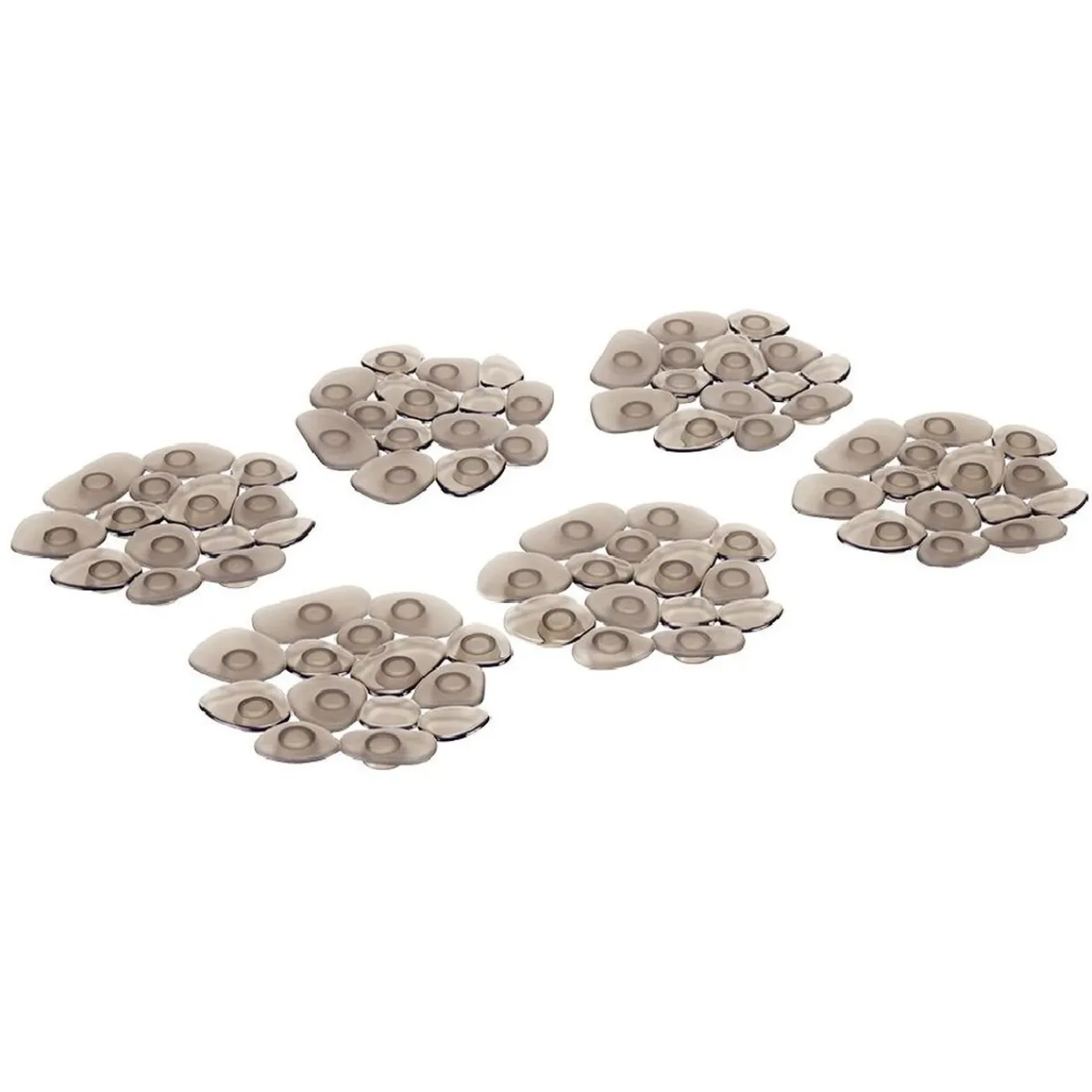 Gifi Equipement Douche^Mini tapis de douche antidérapant forme galet noir x6