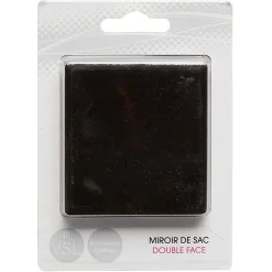 Gifi Aménagement Salle De Bain^Miroir de sac double face carré noir