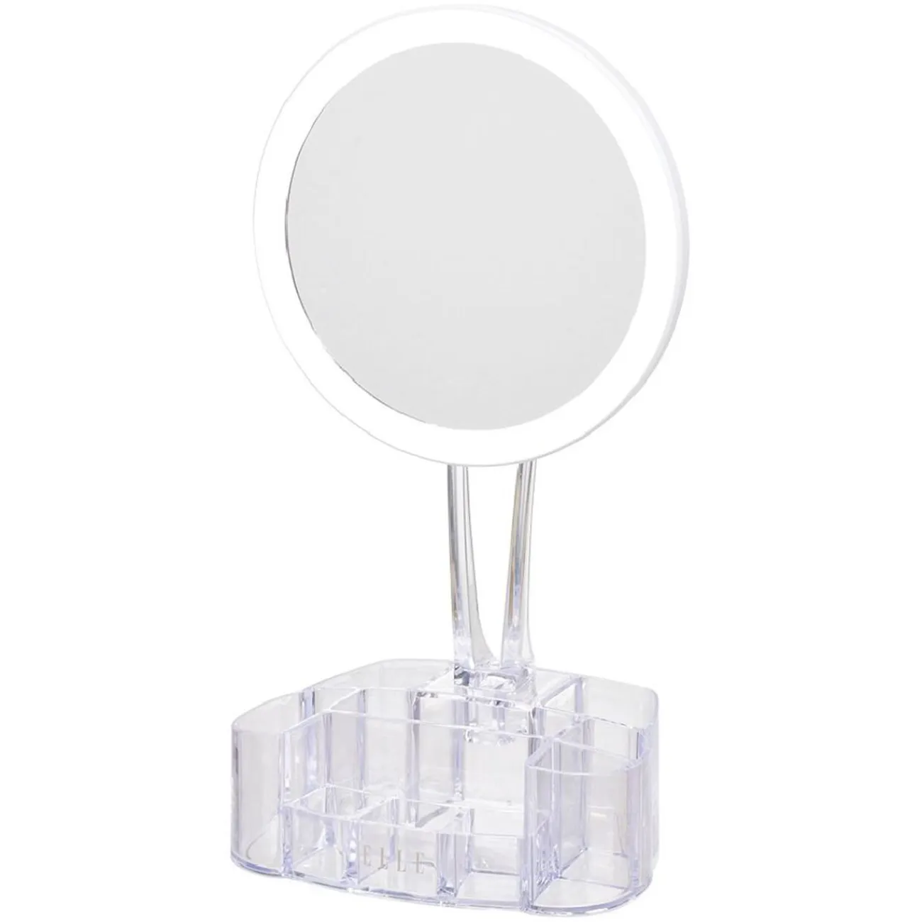 Gifi Aménagement Salle De Bain^Miroir à LED avec rangement transparent