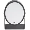 Gifi Aménagement Salle De Bain^Miroir ovale à poser métal noir