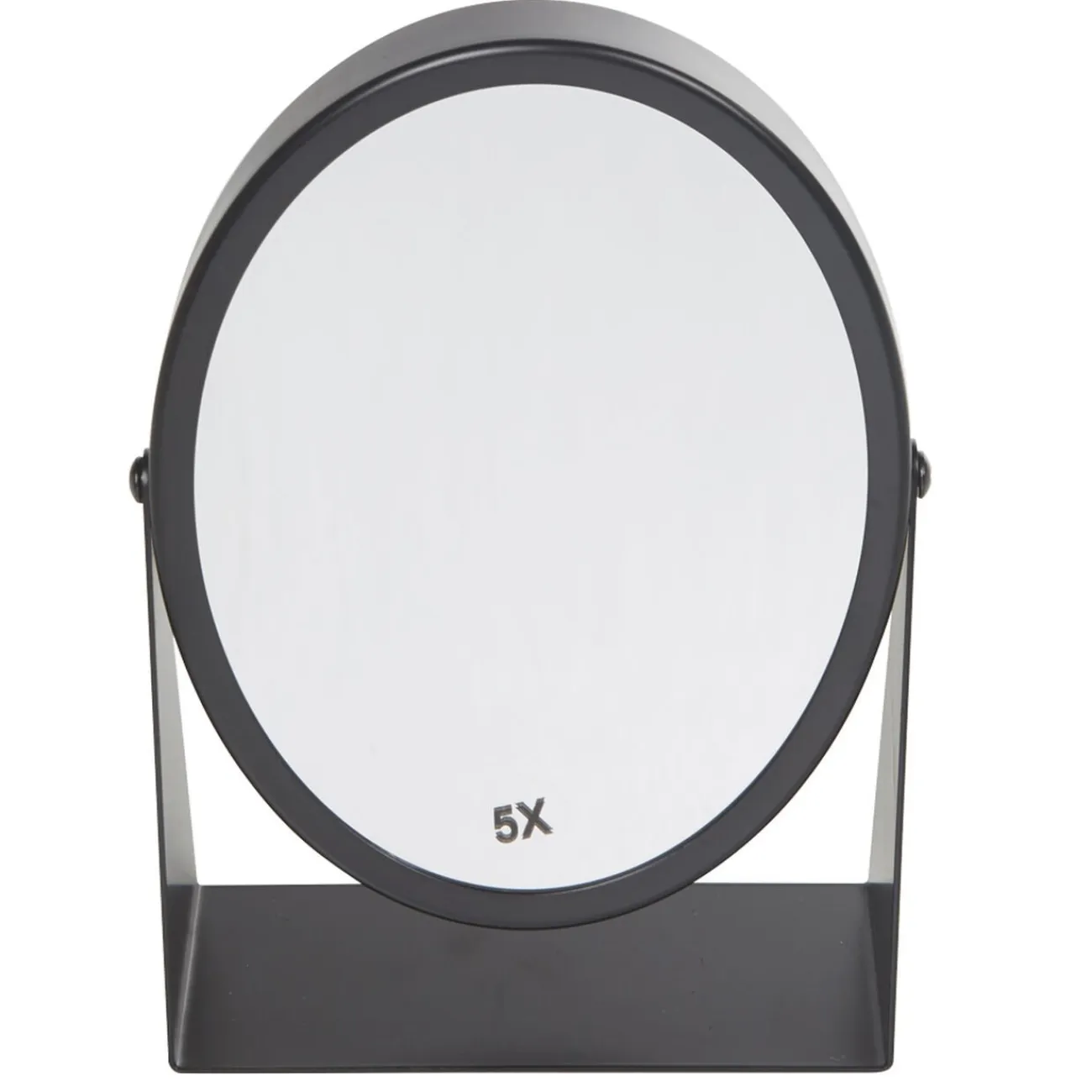 Gifi Aménagement Salle De Bain^Miroir ovale à poser métal noir