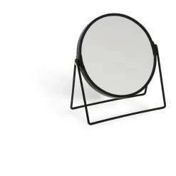 Gifi Aménagement Salle De Bain^Miroir rond métal noir à poser 18x8xH20cm