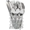 Best Gifi Ménagère 24 pièces gris et son panier