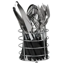 Best Gifi Ménagère 24 pièces noir