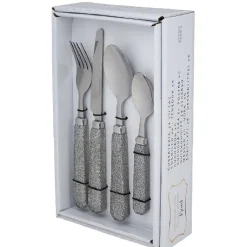 Online Gifi Ménagère 24 pièces pailleté gris argent