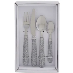 Best Gifi Ménagère 24 pièces paillettes argenté