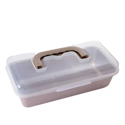 Discount Gifi Moule à cake anti adhérent couvercle de transport 30,4x15,3xH6,2cm