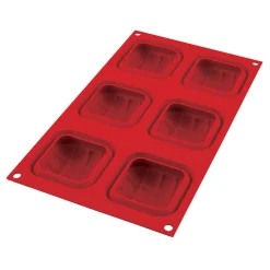 Hot Gifi Moule en silicone 3D 6 minis coussins rouge