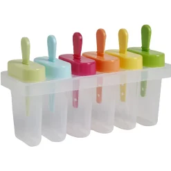 Hot Gifi Moule à glace transparent et multicolore x6