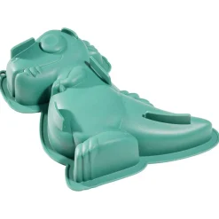 Hot Gifi Moule à gâteau forme dinosaure Tyrex silicone vert 26x19xH5,5cm