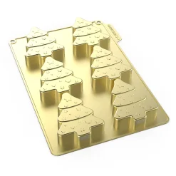 New Gifi Moule à gâteau forme sapin de Noël x 6 en silicone