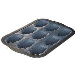 Sale Gifi Moule à madeleines gris et noir x9