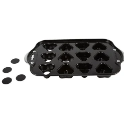 Gifi Moule à muffins coeurs avec fonds amovibles