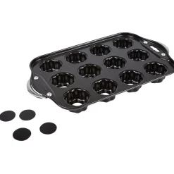 Gifi Moule à muffins fleurs avec fonds amovibles