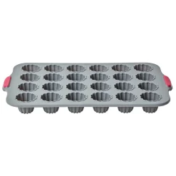 Clearance Gifi Moule silicone gris 24 cannelés structure métal