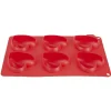 Gifi Moule silicone rouge 6 minis coeurs 3D