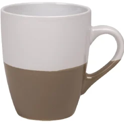 Outlet Gifi Mug bicolore blanc et taupe