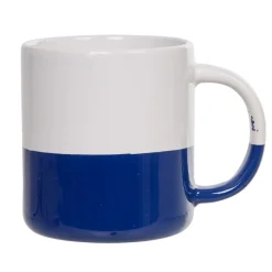Outlet Gifi Mug blanc avec liseré bleu