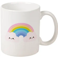 Sale Gifi Mug blanc motif arc-en-ciel