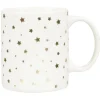 Sale Gifi Mug blanc motifs étoiles dorées