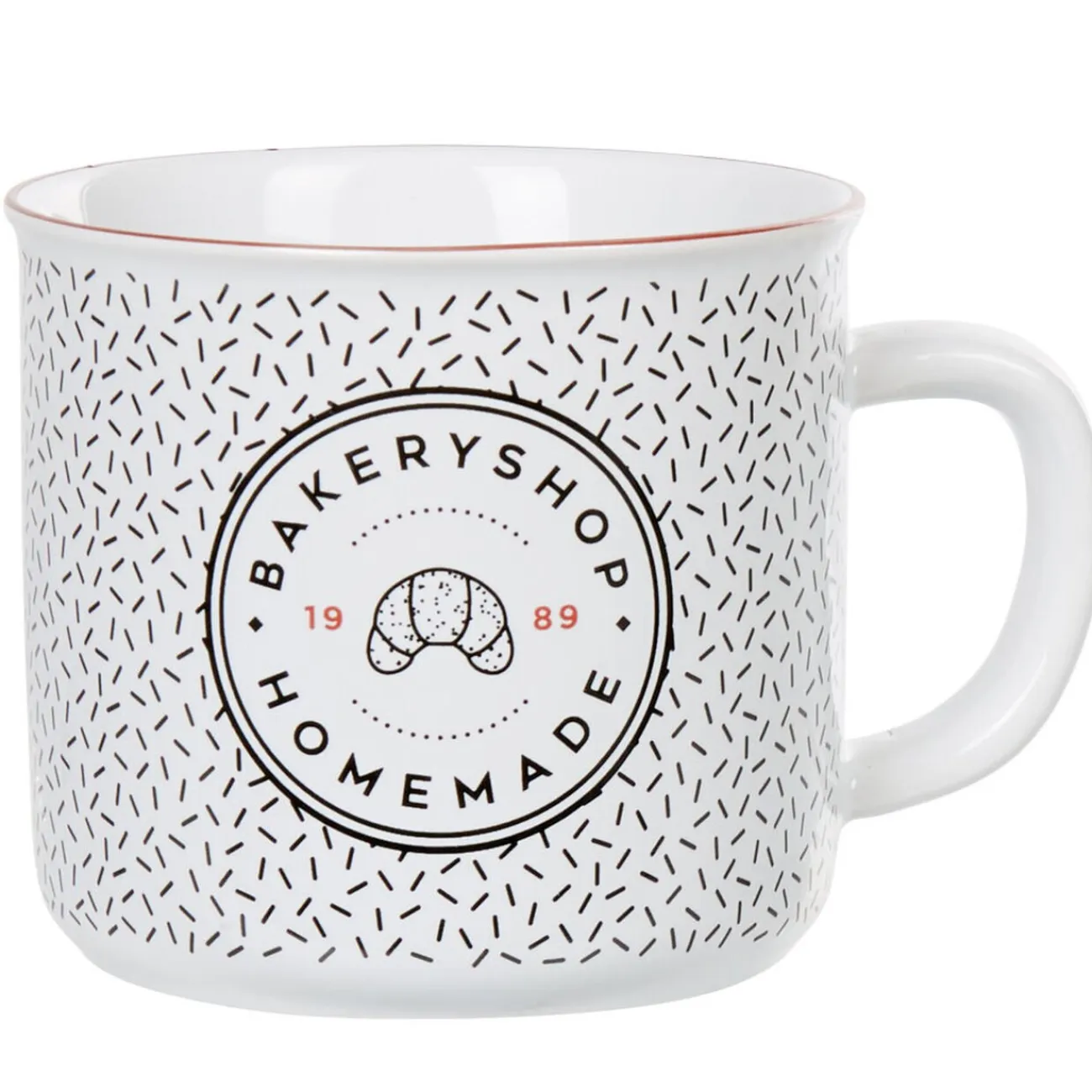 Best Gifi Mug croissant blanc noir rose collection Bakery
