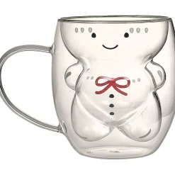 Outlet Gifi Mug en verre à double paroi décor personnage 300 ml