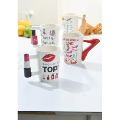 Outlet Gifi Mug fantaisie en céramique pour femme