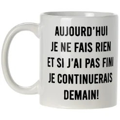 Best Gifi Mug imprimé message humour flemme ou allergique