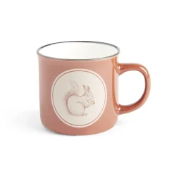 Outlet Gifi Mug motif écureuil en faïence marron 320ml