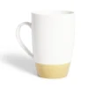 Outlet Gifi Mug porcelaine blanc et beige 500ml