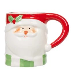 Outlet Gifi Mug père Noël rouge et blanc