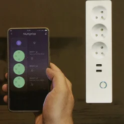 Gifi Accessoires Électriques^Multiprise connectée Wifi 3x16A + 2xUSB