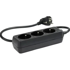 Gifi Accessoires Électriques^Multiprise noire 3 prises