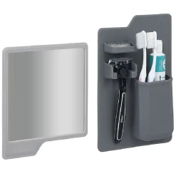 Gifi Aménagement Salle De Bain^Organiseur pour salle de bain en silicone avec miroir