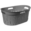 Gifi Entretien Du Linge|Panier à linge Moma plastique gris 42L - L60 x l40 x H27 cm
