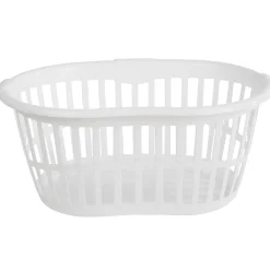 Gifi Entretien Du Linge|Panier à linge ovale blanc 30 L