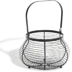 Clearance Gifi Panier à oeufs avec poignée métal noir