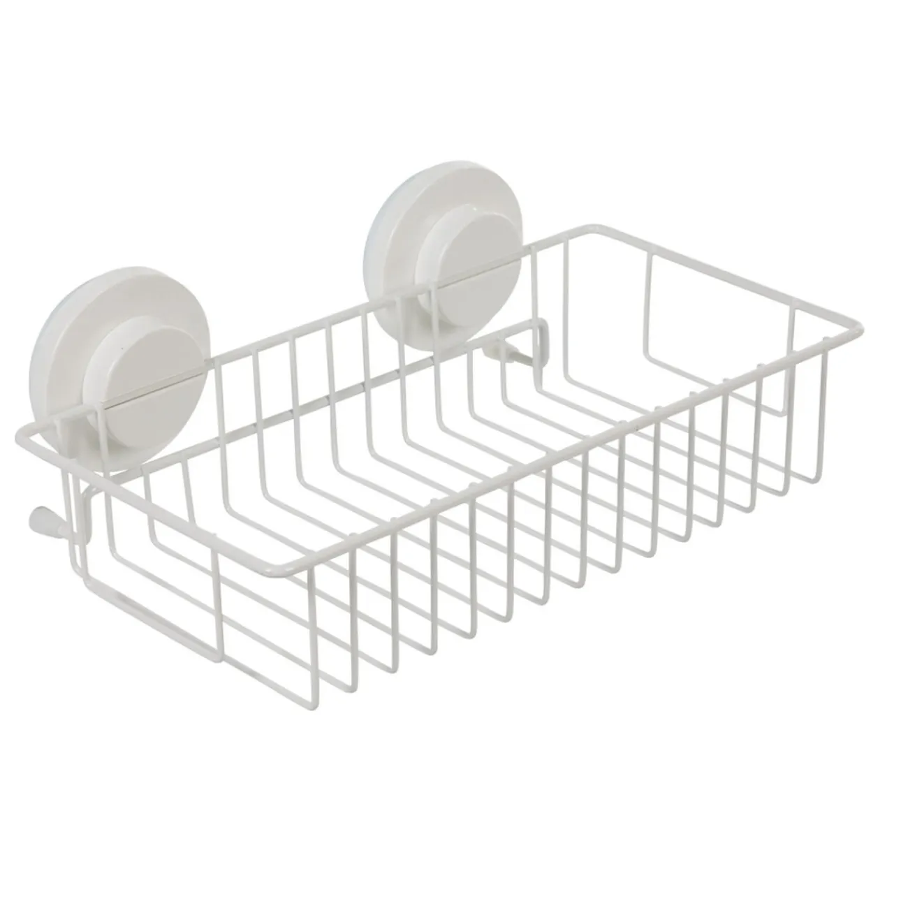Gifi Equipement Douche^Panier serviteur de douche à ventouse blanc