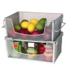 Best Gifi Panier superposable gris argenté