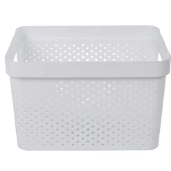 Gifi Entretien Du Linge|Panière bac de rangement 17 L blanc