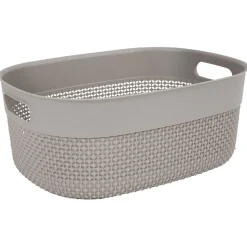 Gifi Entretien Du Linge|Panière de rangement taupe 12 L