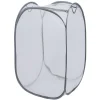 Gifi Entretien Du Linge|Panière 2-en-1 pliable 72L acier et polyester gris 38x38xH64cm