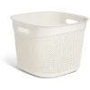 Gifi Entretien Du Linge|Panière à linge carrée 36L 41,5xH32x41,5cm plastique blanc