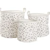 Gifi Entretien Du Linge|Panière à linge coton motif triangle x3