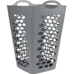 Gifi Entretien Du Linge|Panière à linge flexible 70 L grise