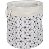 Gifi Entretien Du Linge|Panière à linge souple 72L motifs géométriques polyester beige